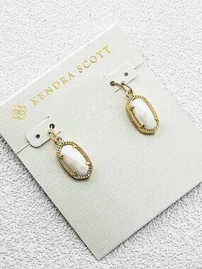 Kendra Scott White Shell Earrings